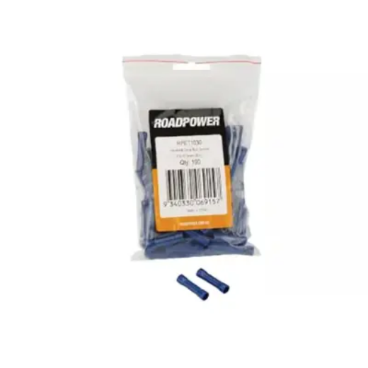 Picture of Crimp Terminal, Butt Joiner, Blue, 4mm, Pkt.100 (Alt. QKC31)