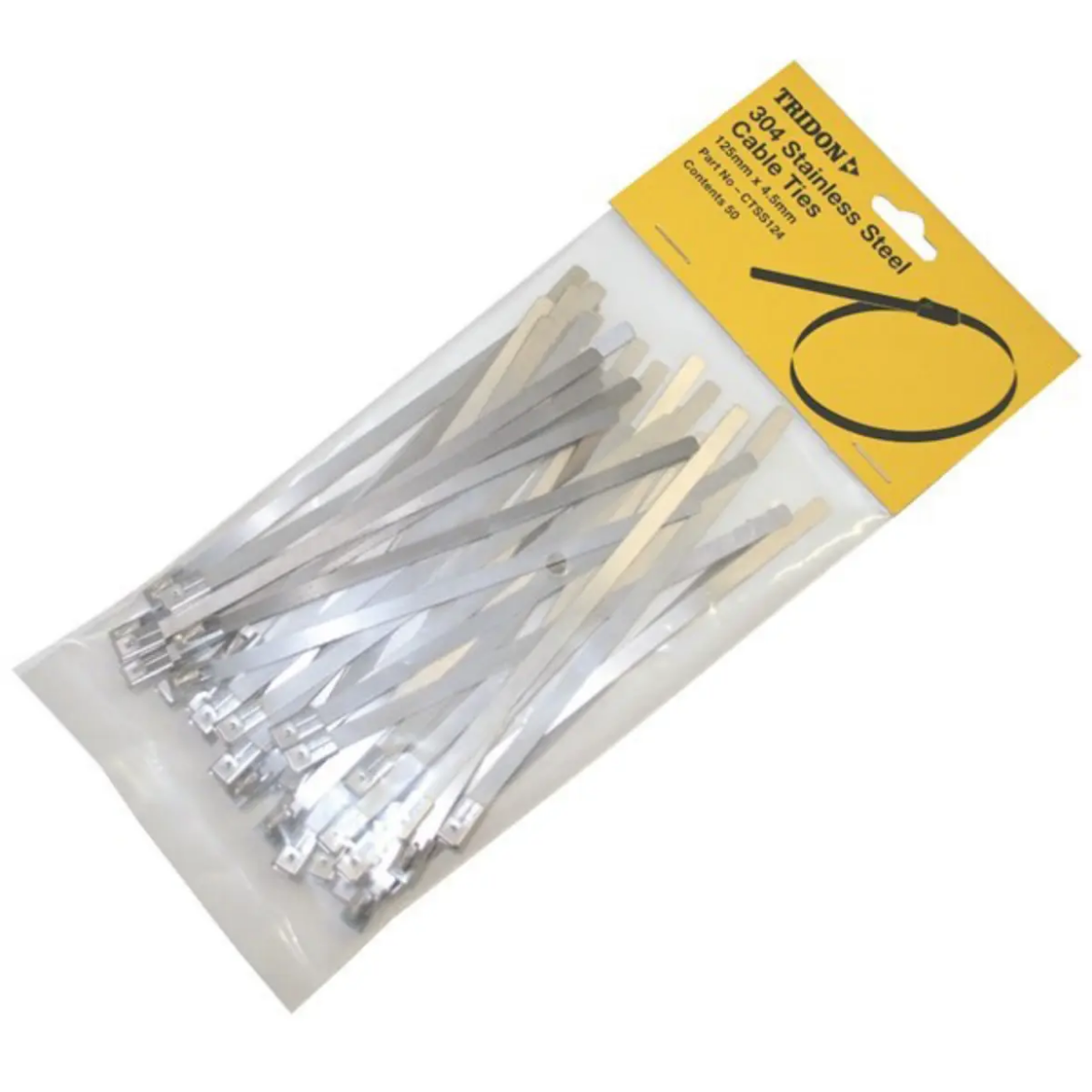Picture of Cable Ties, Stainless Steel 304, 362mm x 4.5mm, Pkt.50