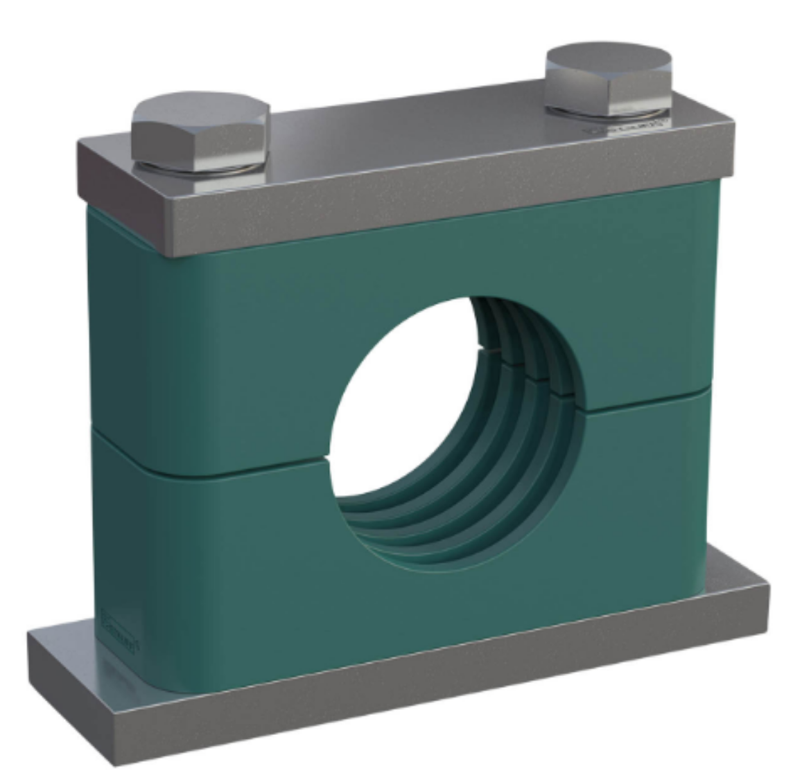 Picture of Pipe Clamp, Single 50.8mm, Heavy Duty, C/W Top Plate & Hex Bolt