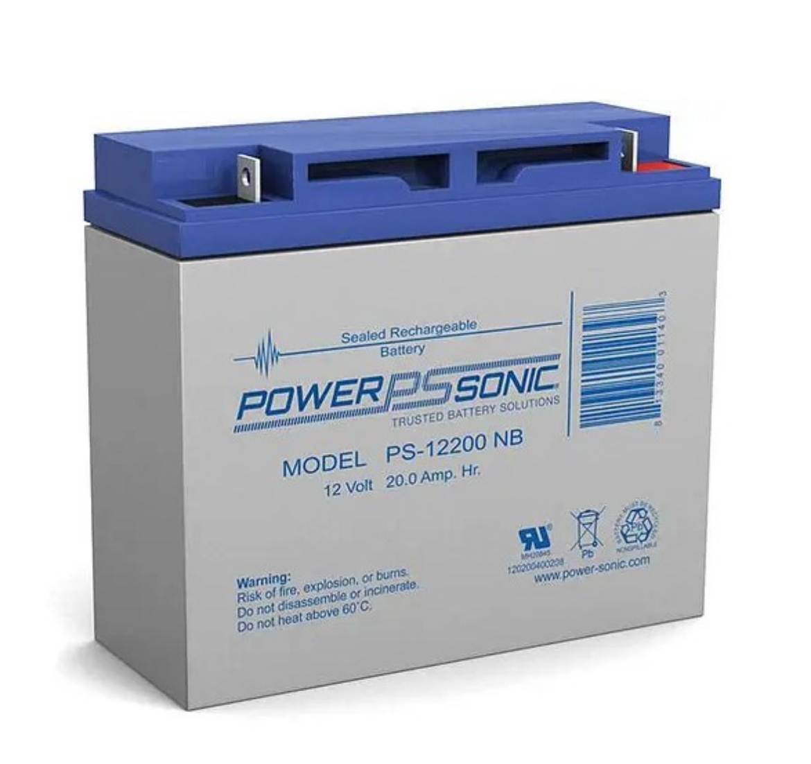 Picture of Battery, Powersonic, AGM, 12V/20ah