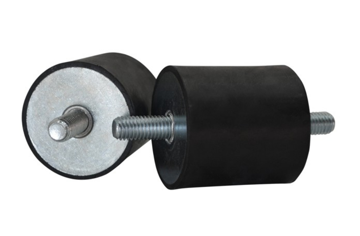 Picture of Cylindrical Rubber Mount 25mm x 30mm Male-Male 40 Shore (M8x1.25Px18L)