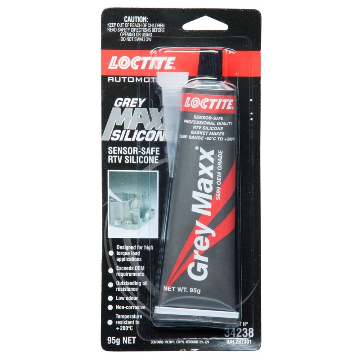 Picture of Loctite 5699 Gasket Maker, Silicone - Grey Maxx - 95g Tube, (water/glycol resistant)