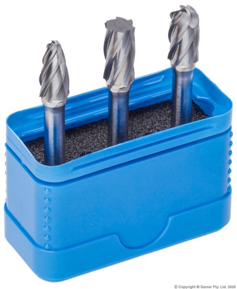 Picture of Burr Set, Non-Ferrous, 3pce, 1/4" Shank (suit Aluminium)
