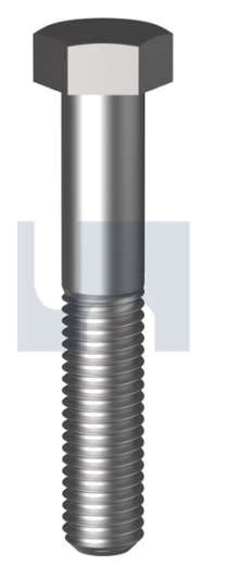 Picture of Bolt, UNC, 3/8" x 3 1/2", Hex Head, Grade 8, Zinc Plated