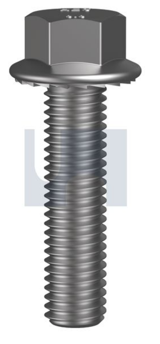 Picture of Bolt, Metric, 8 x 50mm, Hex Head Flanged Serrated, Class 8.8, Zinc Plated
