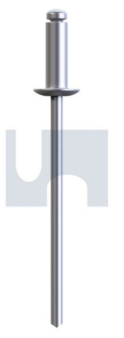 Picture of DX RIVET DOME HEAD OPEN, #44 STAINLESS 304/STEEL Z/P, 200 PER BAG