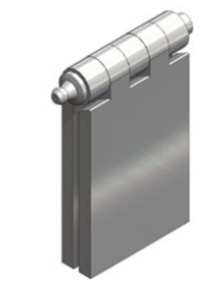 Picture of Hinge, Back Flap Steel, 50 x 80 x 6mm, (8mm pin WITH Grease Nipple)