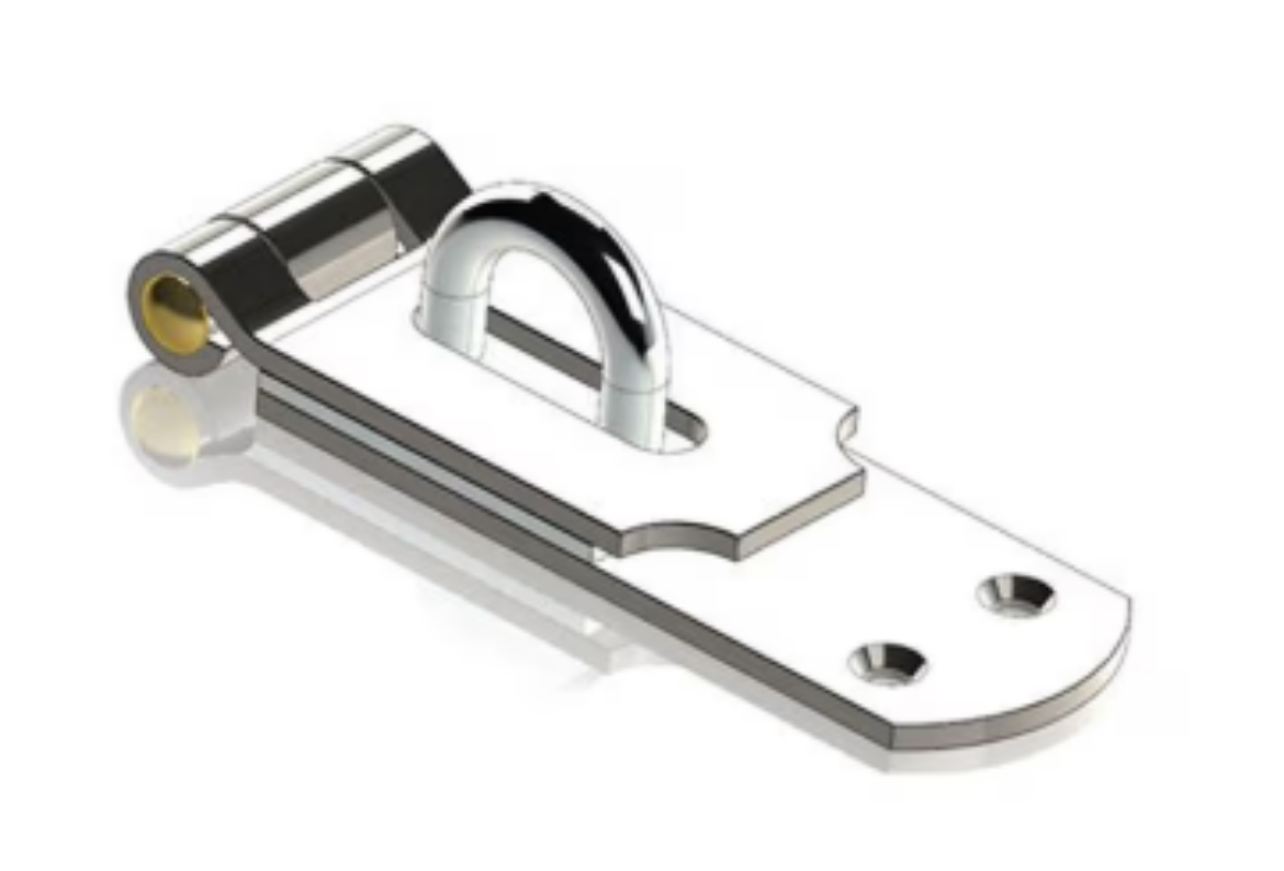 Picture of Hasp & Staple, Heavy Duty Brass Pin, 235mm, Zinc Plated, OBSOLETE, No longer available