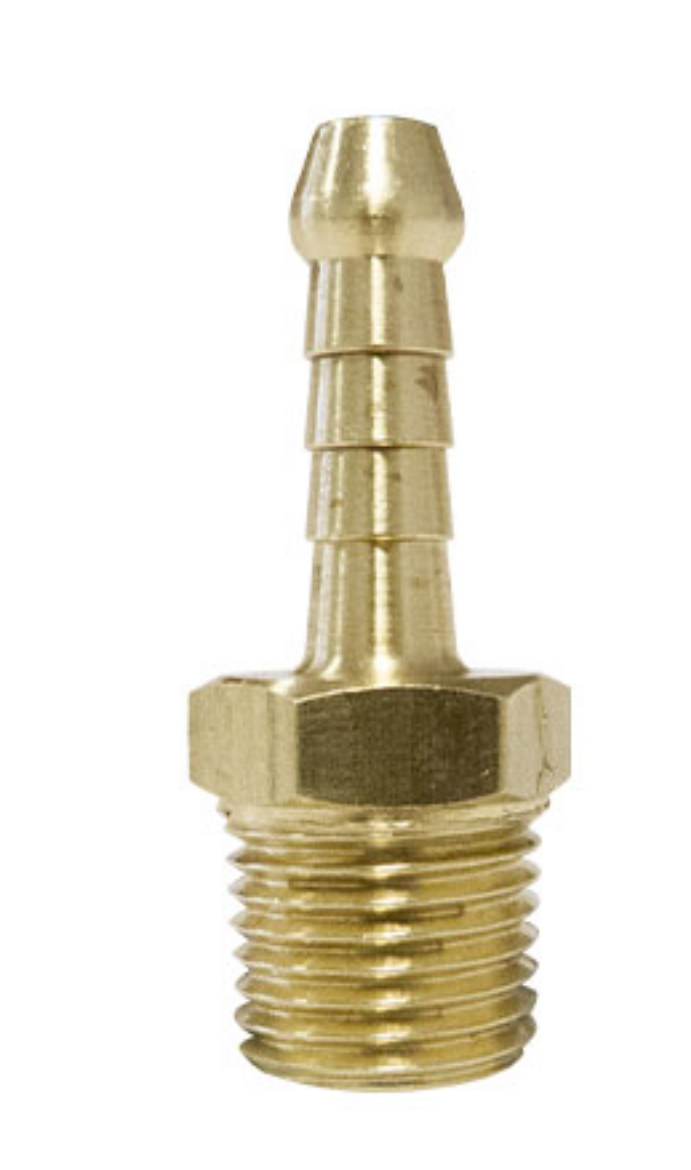 Picture of Hose Tail, Brass, 3/8" Barb x 3/8" NPT-M