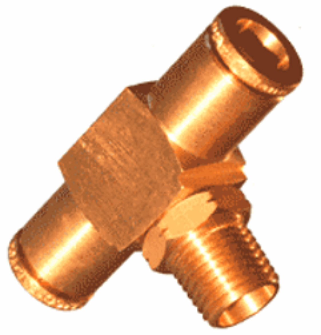 Picture of Branch Tee, A/B Quick Fit, 1/2" x 3/8" NPT, Swivel