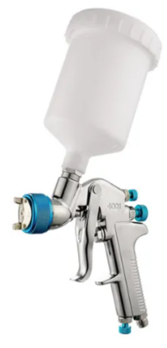 Picture of ITM AIR SPRAY GUN GRAVITY FEED, PROFESSIONAL, 1.4MM & 2.0MM NOZZLES, 600ML PLASTIC POT