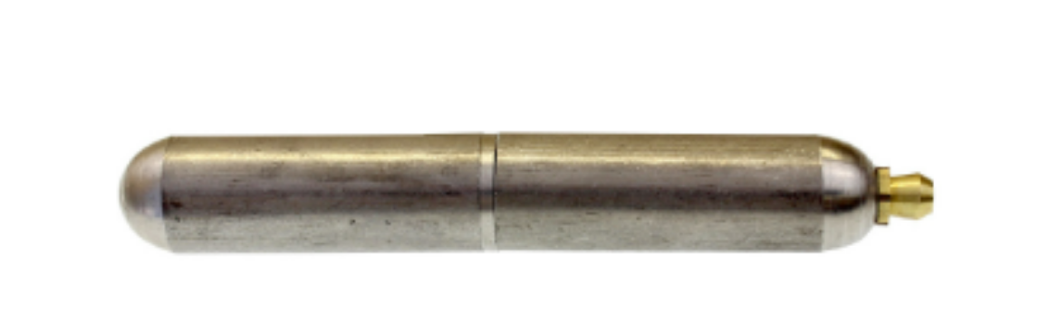 Picture of Bullet Hinge, Steel, 80mm long, c/w Steel pin, Brass washer, & Grease nipple