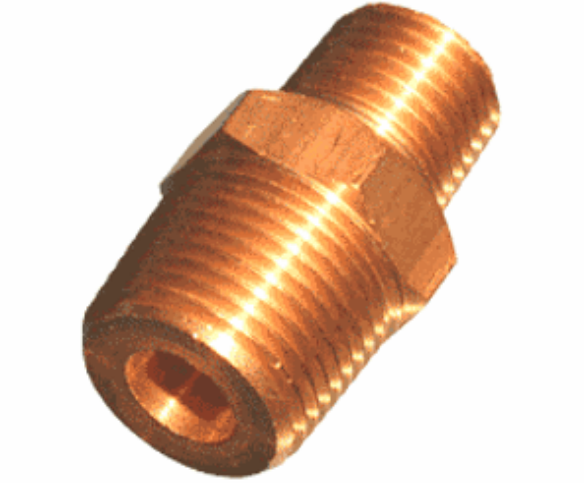 Picture of Reducing Nipple, Brass, 3/8" x 1/8" BSP