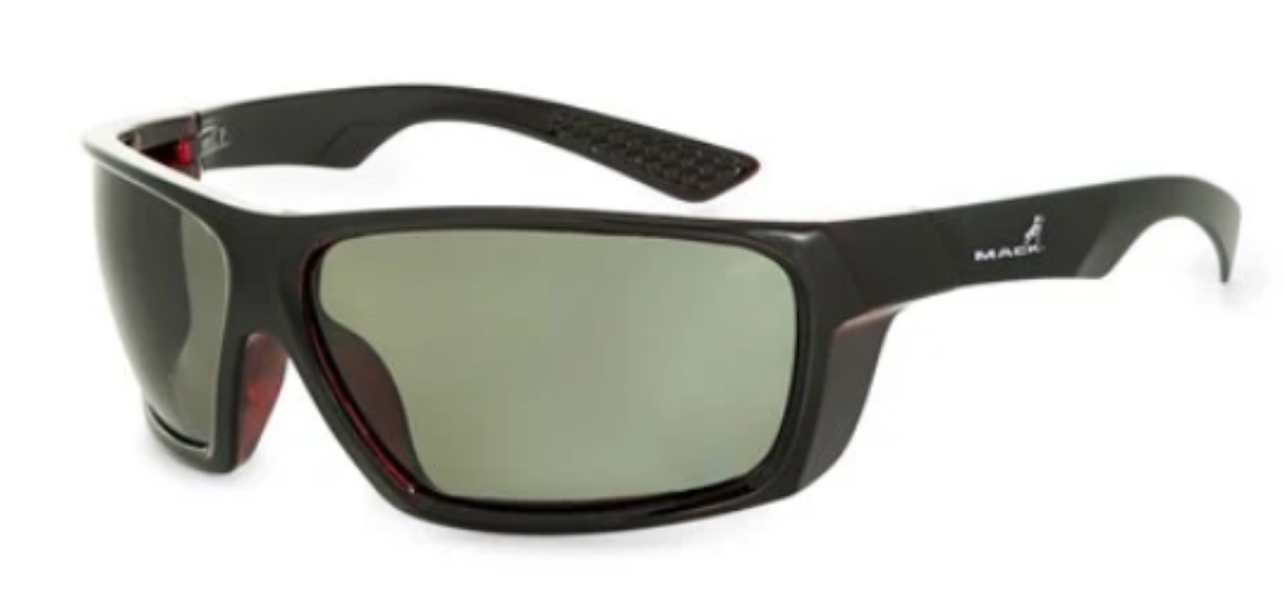 Picture of Mack Monterey Safety Glasses, Polarised green (red/black high gloss frame), Anti-scratch/Anti-glare