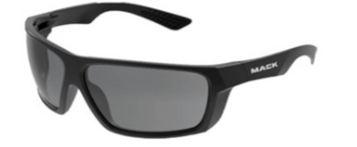Picture of Mack Monterey Safety Glasses, Polarised smoke (matt black frame), Anti-scratch/Anti-glare