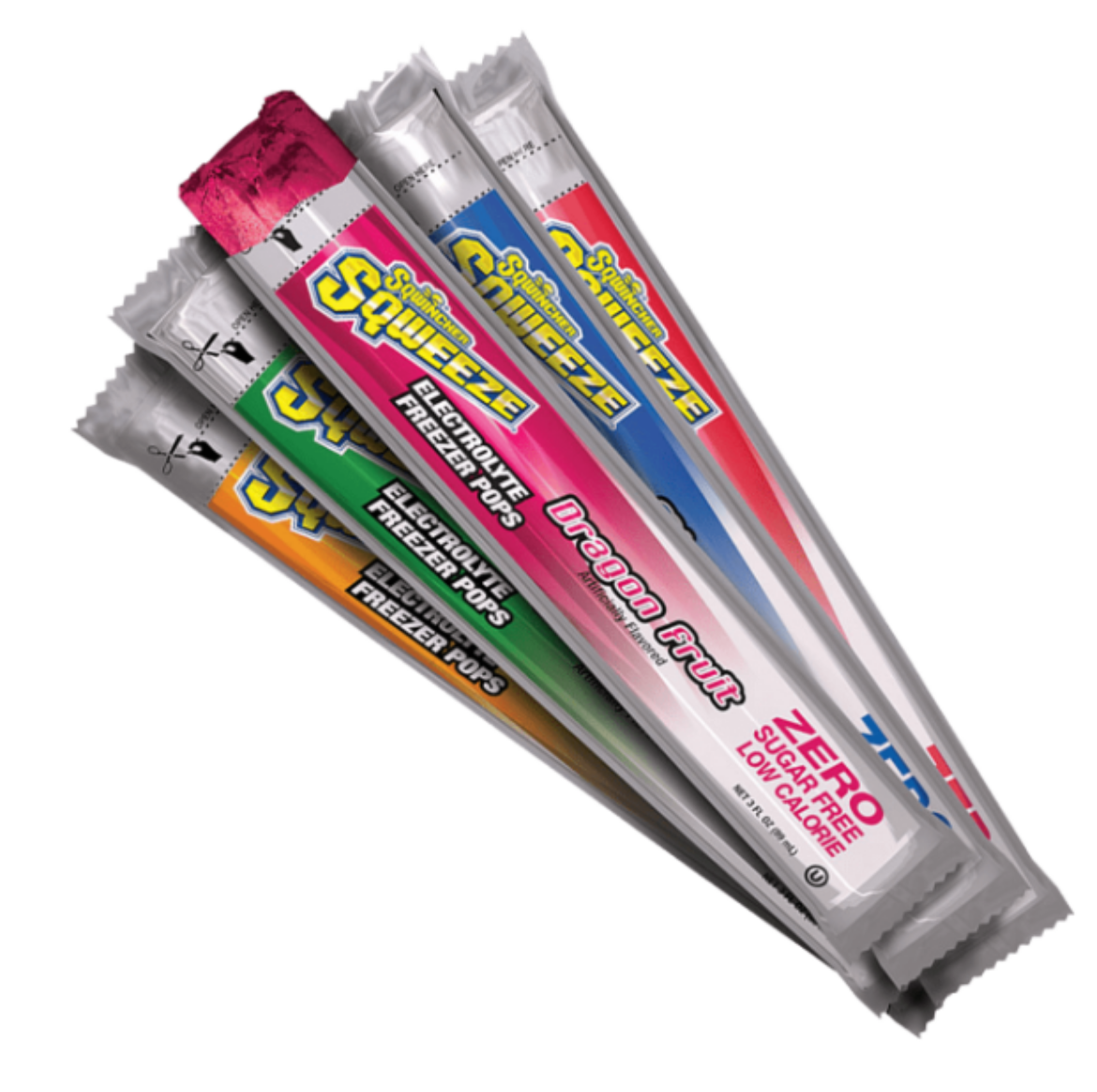Picture of Sqwincher Sqweeze Pops Zero Sugar (Mixed Flavour Ice Blocks), Pkt.10