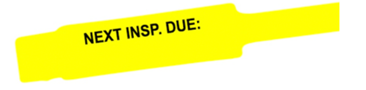 Picture of Tag, Inspection, Yellow