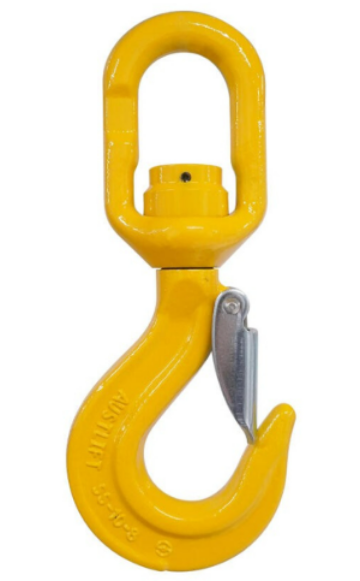Picture of Hook, Eye Swivel, Grade 80, With Safety Latch, 10mm Chain Size, WLL 3200kg, Obsolete use p/n 103310