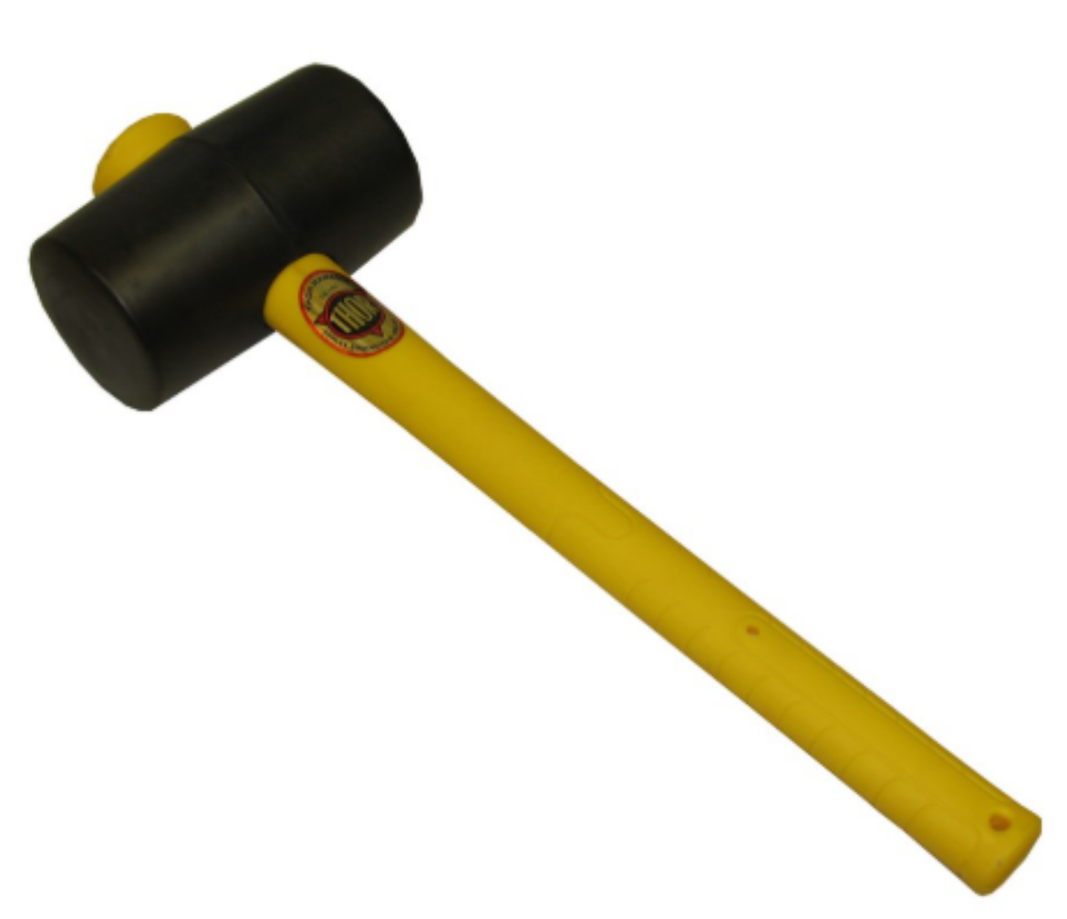 Picture of Black Rubber Mallet, 1300g (3lb) Fibreglass Handle, TH957FG