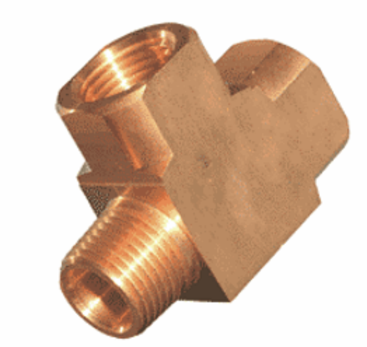 Picture of Male Run Tee, Brass, 3/8" BSPT