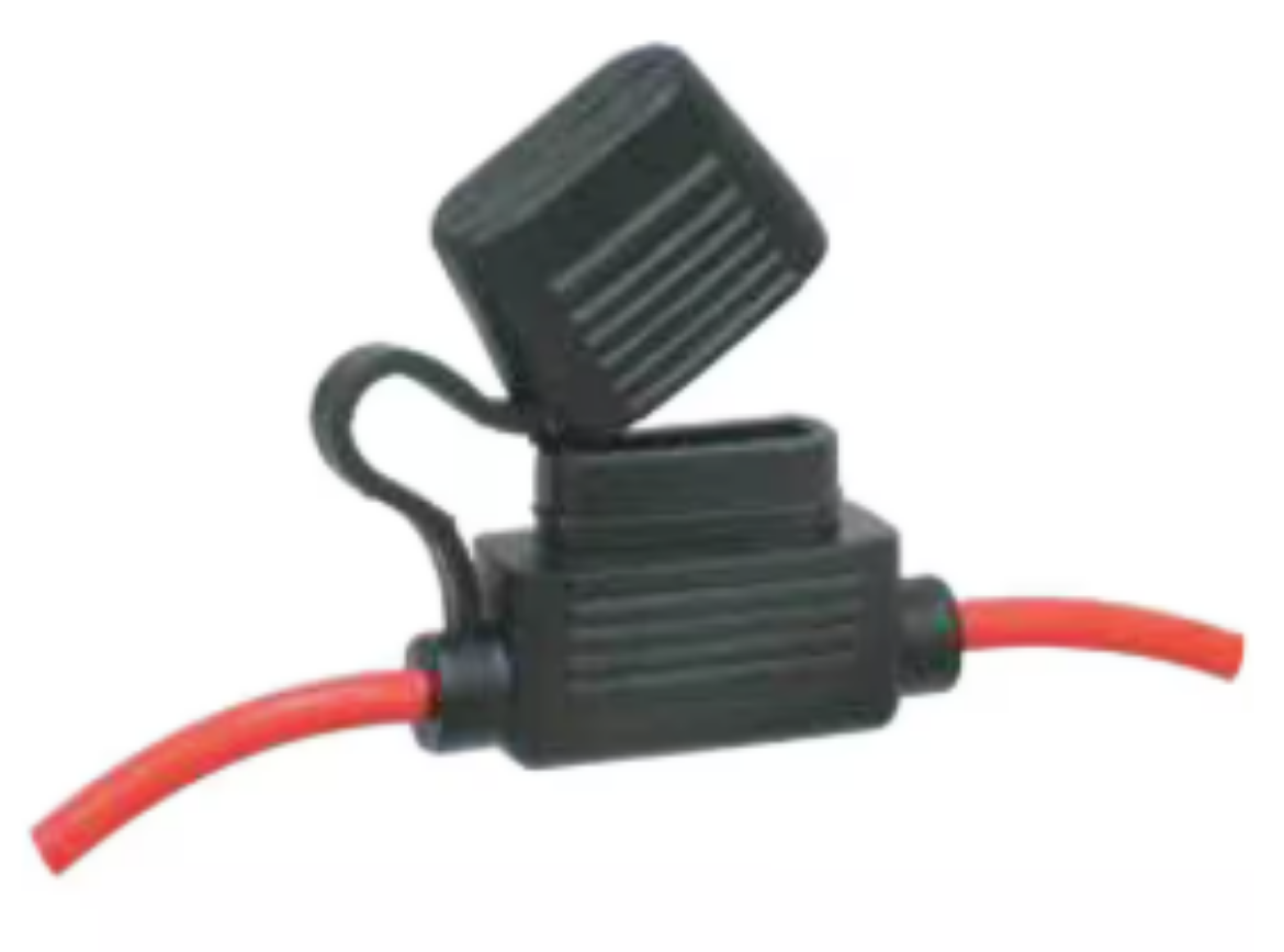 Picture of OEX STANDARD BLADE IN-LINE FUSE HOLDER, BLACK, 1 WAY, 35A, WFH1