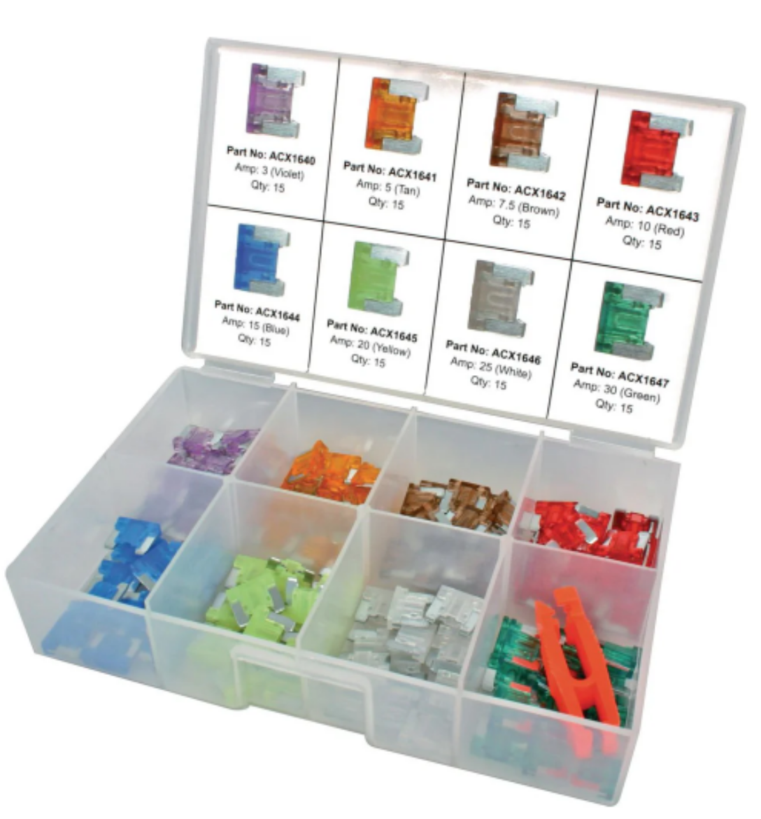 Picture of OEX LOW PROFILE MINI BLADE FUSE ASSORTMENT KIT - 120 PIECES