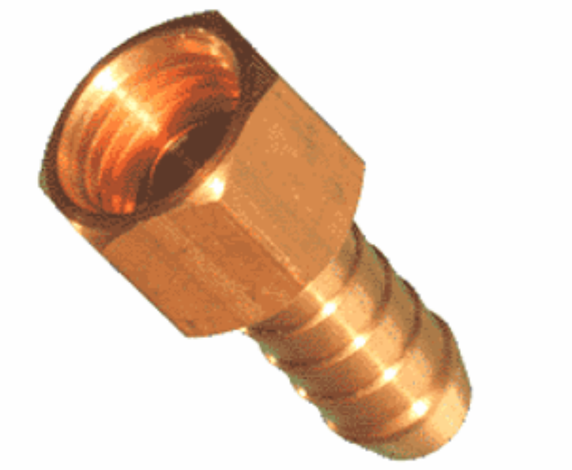Picture of Nut & Tail, Brass, 1/2" Barb x 3/4" BSP-F
