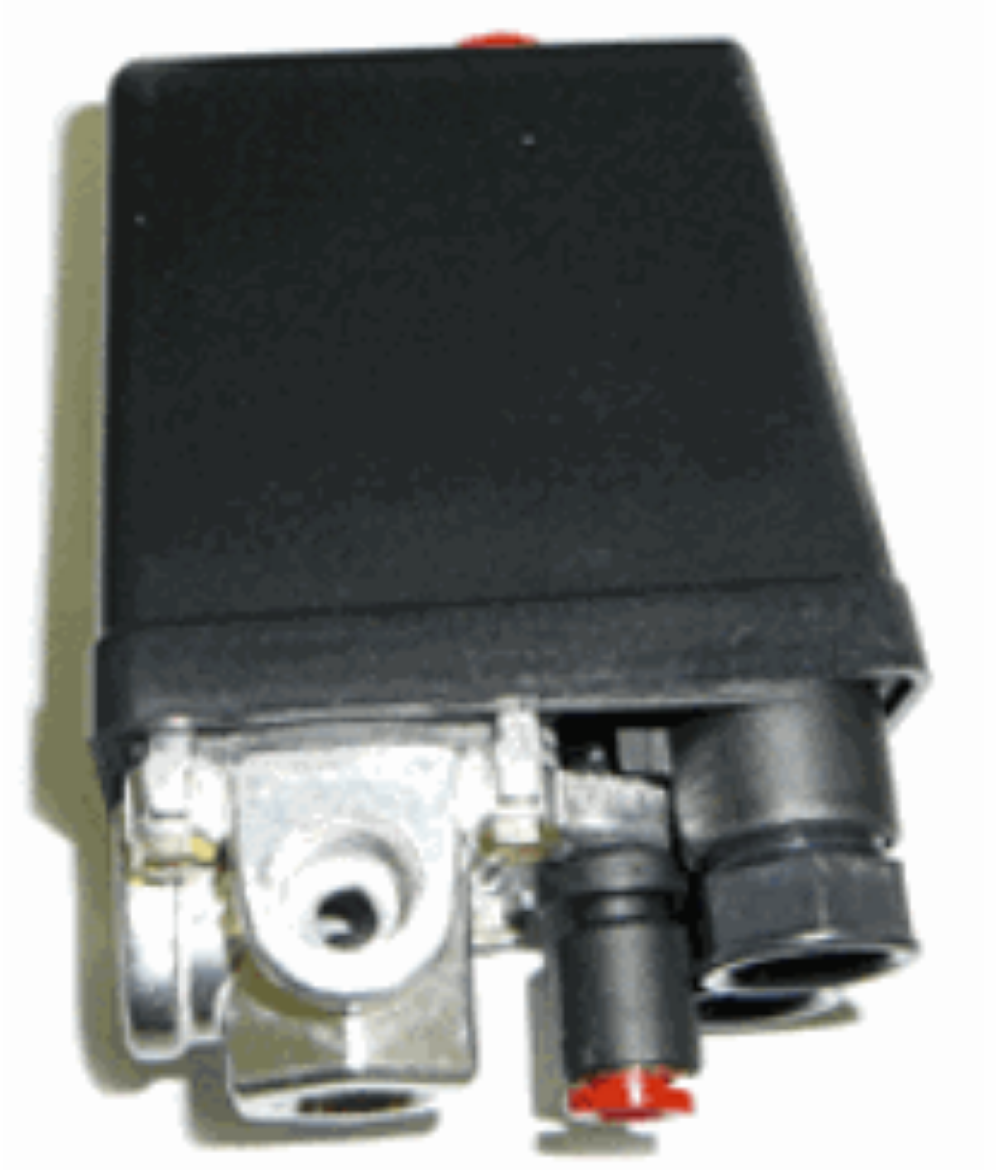 Picture of Pressure Switch, Nema, 1/4" BSP, Cut in 6 bar, Cut out 8 Bar, Plastic Push Fit, 4 ports