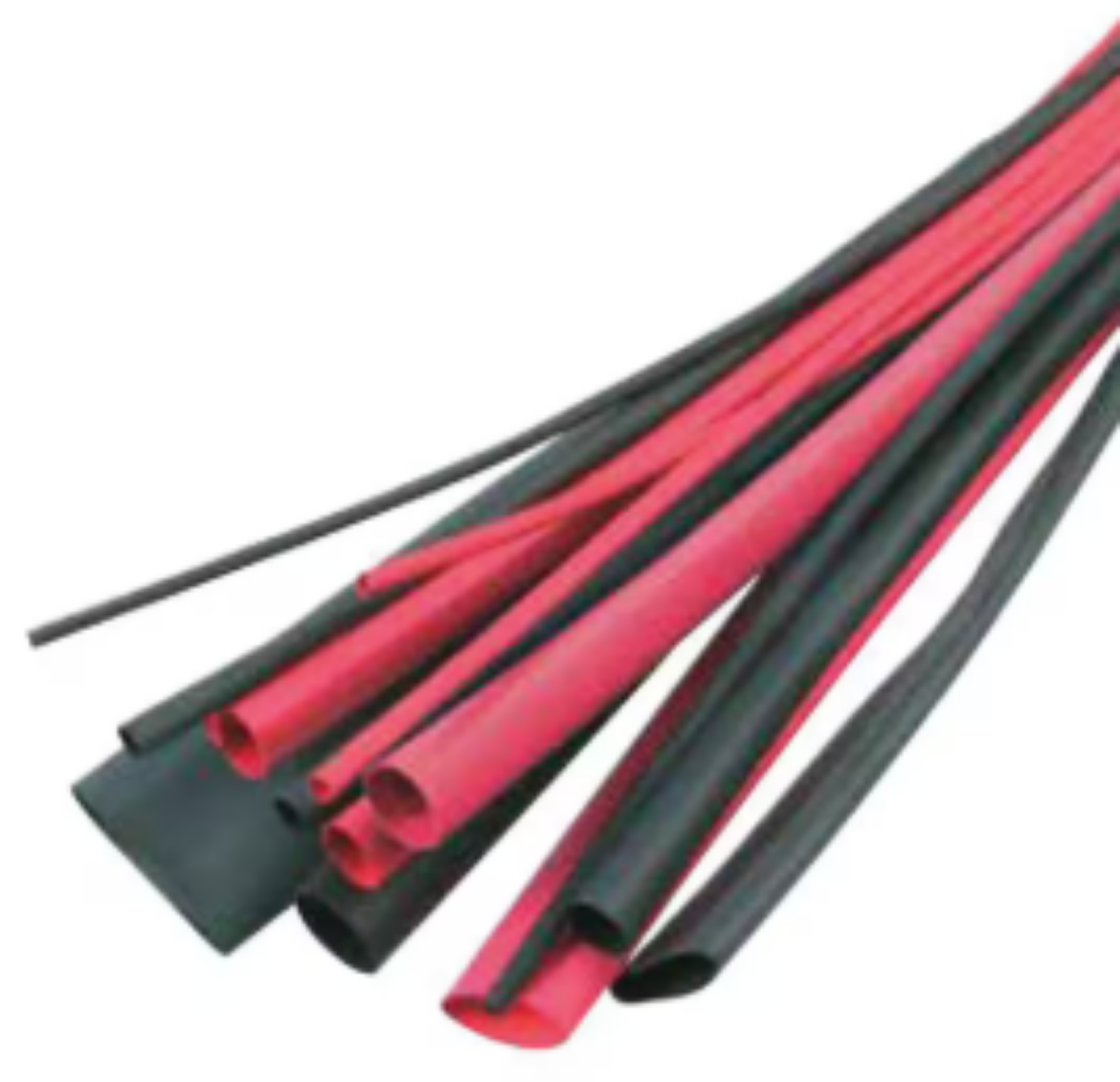 Picture of Heat Shrink Dual Wall 3mm Red Adhesive Lined, 4 x 300mm length, 3:1 Shrink Ratio