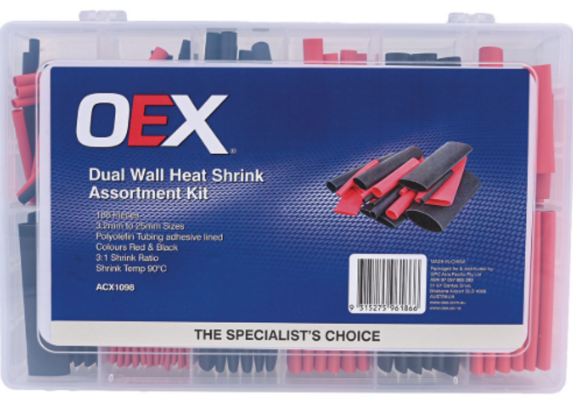 Picture of OEX Heat Shrink Dual Wall Assortment 188 Pc