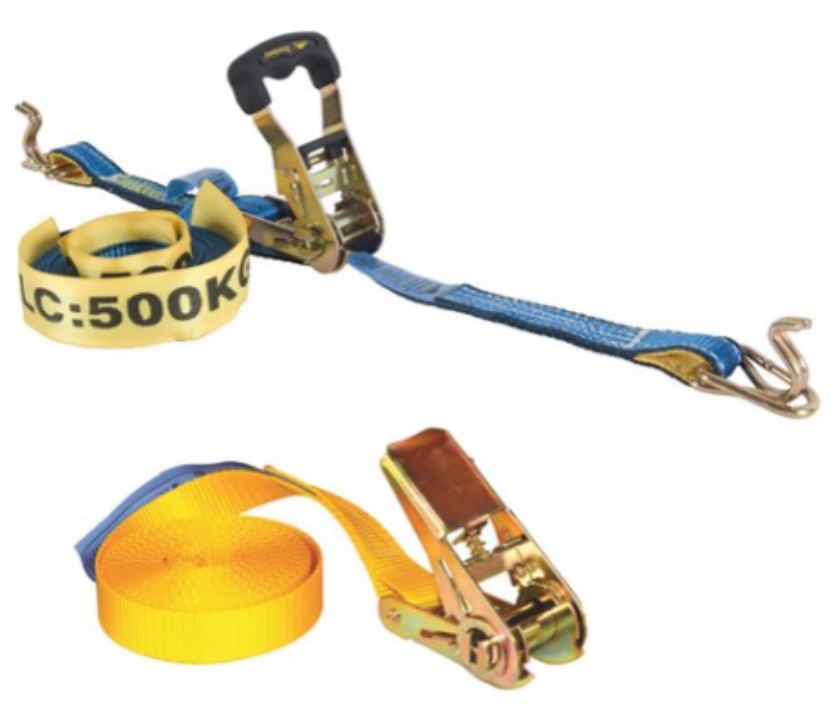 Picture of Ratchet Tie Down, 25mm x 4m, S Hooks, LC500kg, Rubber Grip Handle