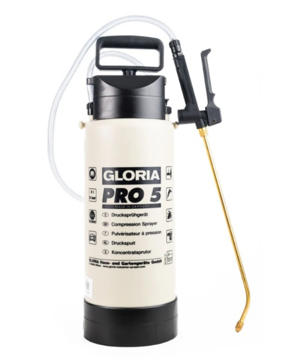 Picture of Sprayer, Solvent Resistant, Poly, 5L, VITON Seals, Safety Pressure Release Valve, Shoulder Strap, Bottom Ring, Max pressure: 44 PSI, Liquid Capacity: 5.0L, Total Capacity: 7.0L