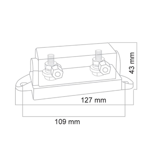 Picture of Fuse Holder Mega AMG Single with Cover 40-250amp