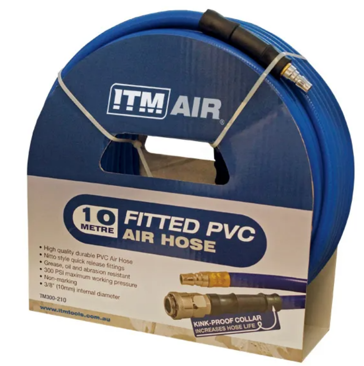 Picture of ITM AIR HOSE, 10MM (3/8") X 10M PVC AIR HOSE, COMES WITH COUPLERS