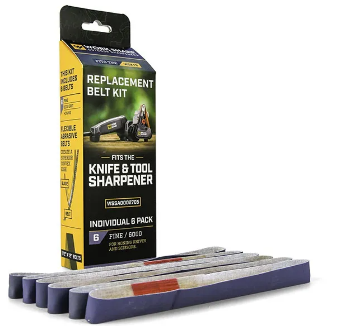 Picture of WORKSHARP Belt, 6000 Grit Buffing, 1/2" x 12", suit WSKTS2-I Sharpener, Pkt.6