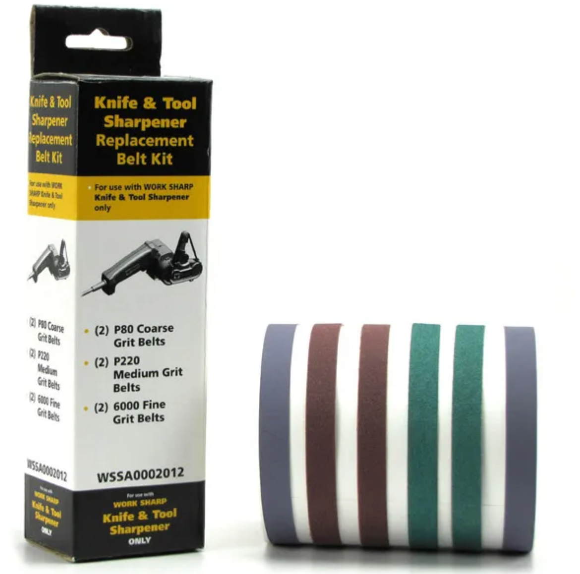 Picture of WORKSHARP WSKTS Belt Pack, 6pc Asst., 2 x P80, 2 x P220 & 2 x 6000 Grit