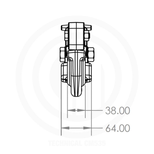 Picture of Receiver Arm with Pintle Hook, 50mm Bar, 5/8" Holes, 6T