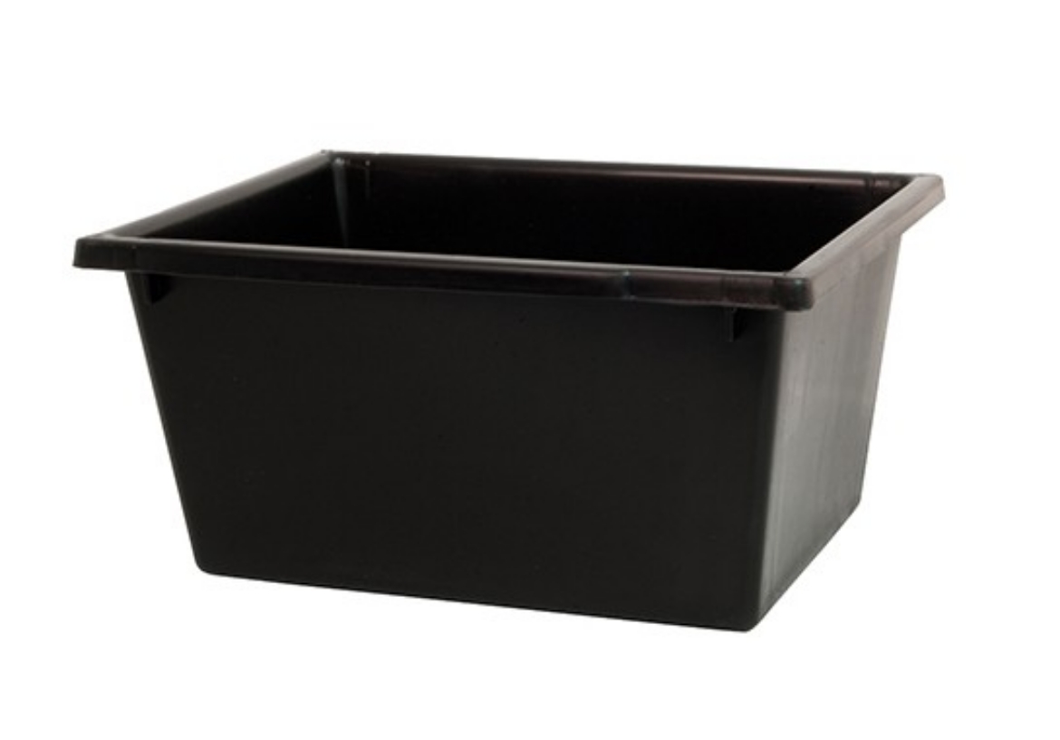 Picture of Storage Tub, 52ltr, 645mmL x 413mmW x 276mmH, BLACK, Okka (Lid sold separately AP10L)