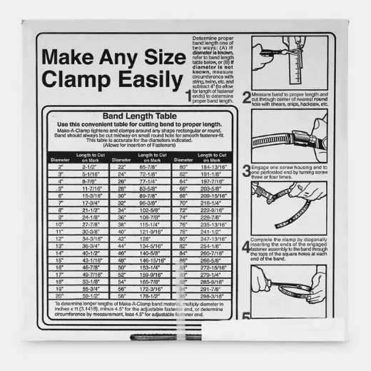 Picture of Clamp Kit, Worm Drive, Make-A-Clamp, S/S, 30.5mtrs, 25 Adjustable Fasteners