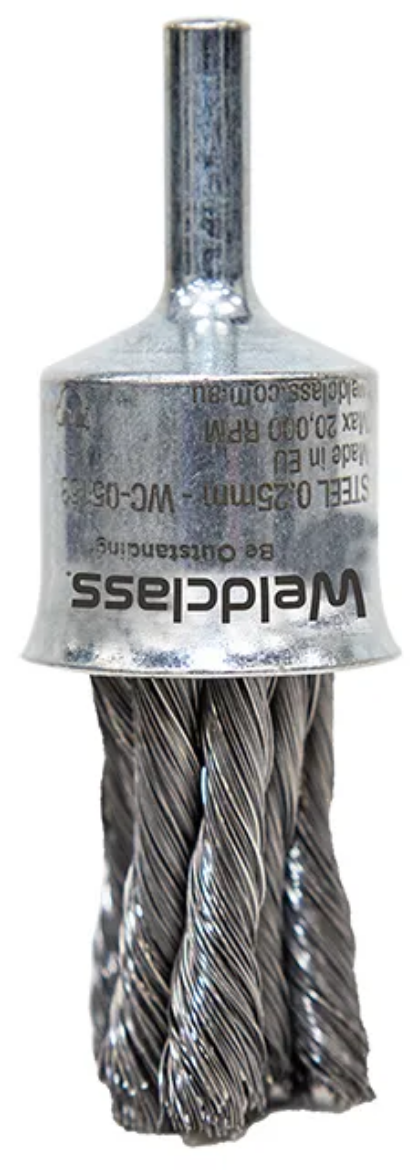 Picture of Wire Brush Spindle End Twist-Knot 20mm Mild-Steel Weldclass