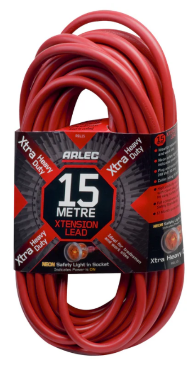 Picture of EXTRA HDUTY EXTENSION LEAD 15 METRES, 10 AMP 240V