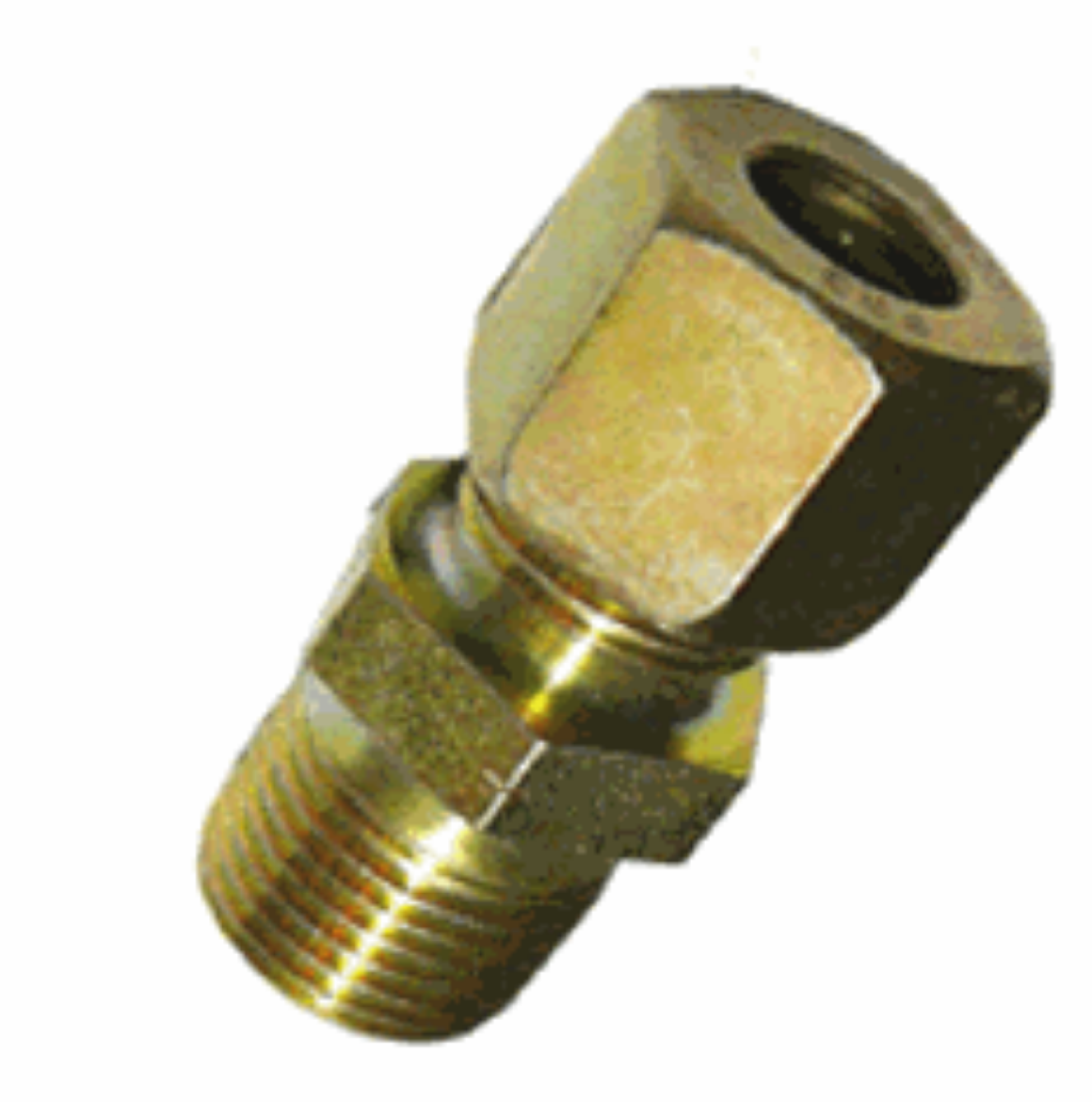 Picture of Male Connector, A/B Compression, 6mm x 1/4" NPT, Steel