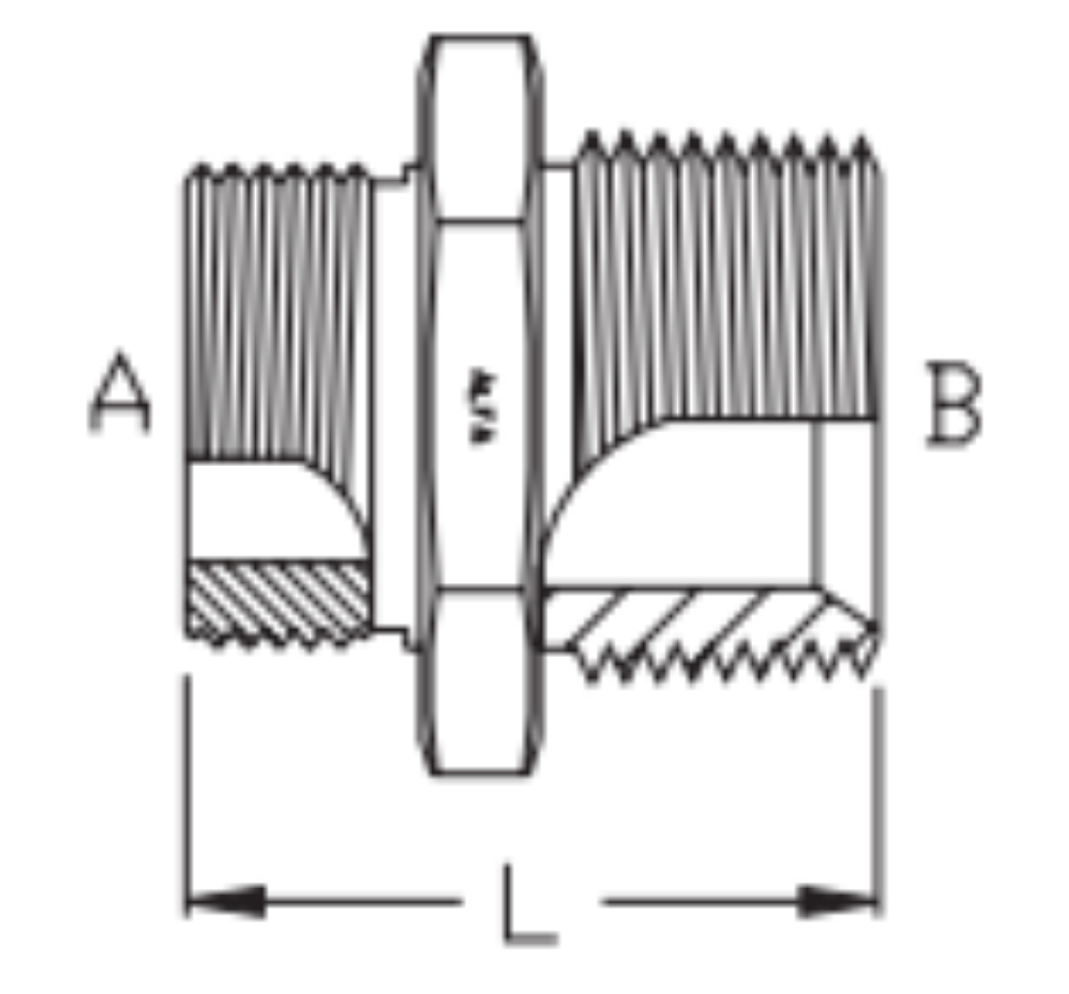 Picture of Adaptor, Metric M10-1.0 x BSPT 3/8-19