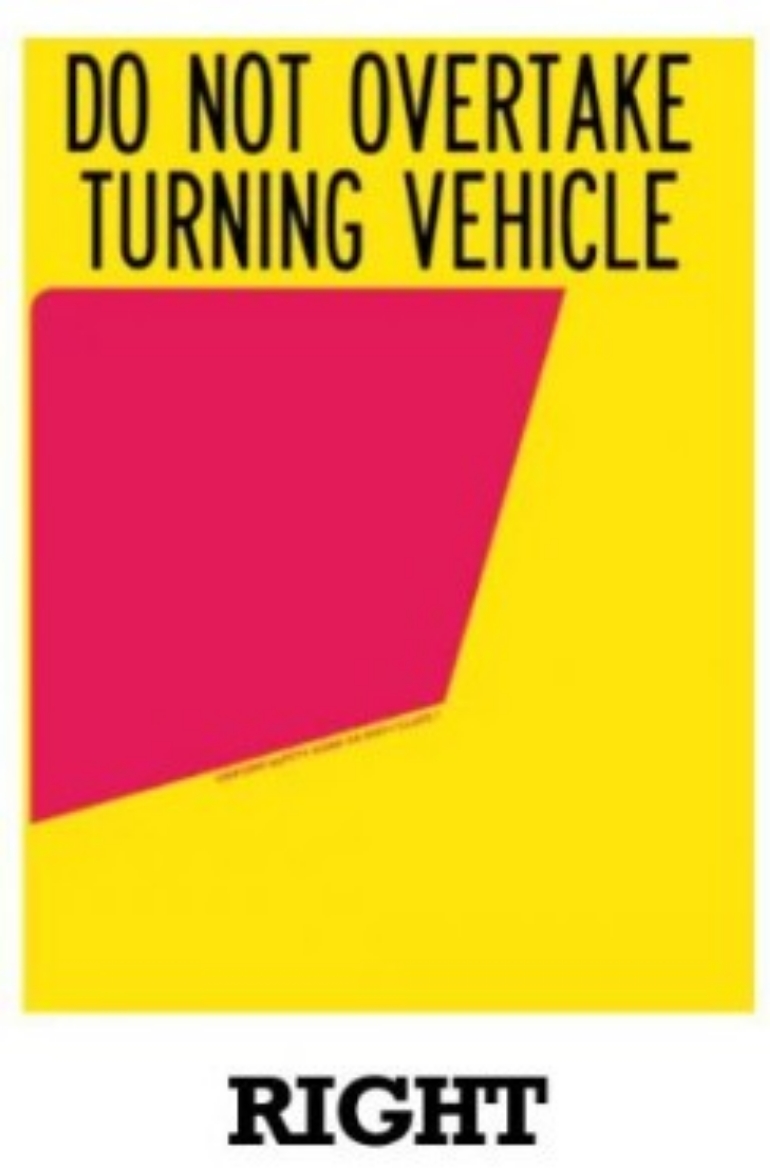 Picture of Do Not Overtake Turning Vehicle, RHS, 300x400mm