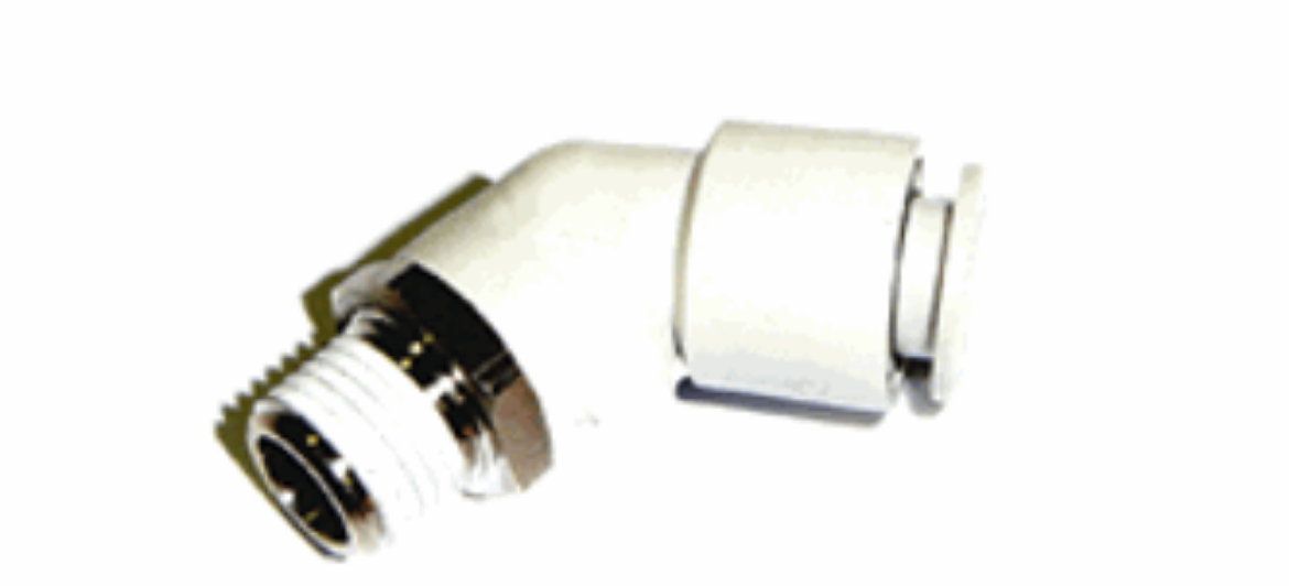 Picture of Male Elbow, 90deg, Nylon/Brass Push Fit, 6mm x 1/8" BSP
