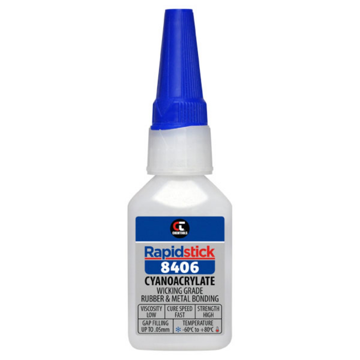Picture of Rapidstick 8406 Cyanoacrylate Adhesive (Wicking Grade, Rubber & Metal Bonding), 20ml Bottle