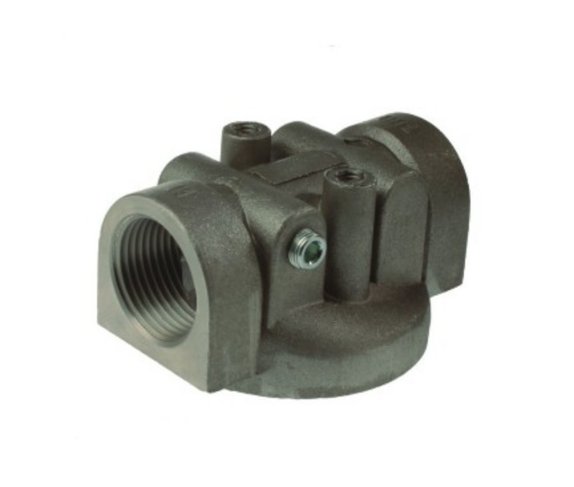 Picture of SAF 07 SPIN-ON HEAD,3/4 BSPP,25PSI BYP 
3/4" BSPP IN/OUT, 1"-12 UNF Filter Thread (Suits SF-6520, P551551)