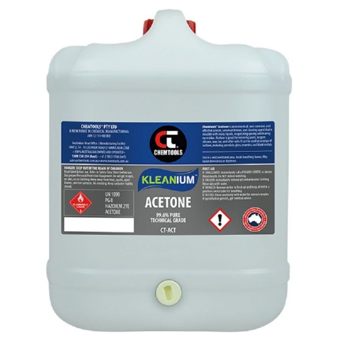 Picture of Kleanium 99.6% Pure Acetone – Technical Grade 20ltr