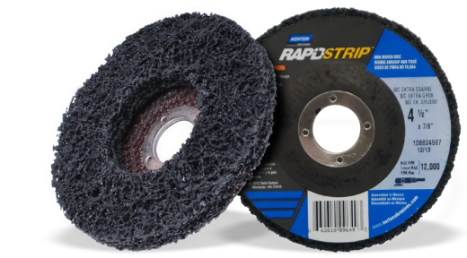 Picture of POLICLEAN RAPID STRIP DISC DEPRESSED CENTRE DISC 125x22mm SILICONE CARBIDE (BLACK)