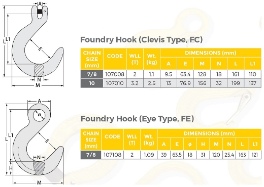 Picture of G80 Foundry Hook Clevis Type FE, 10MM